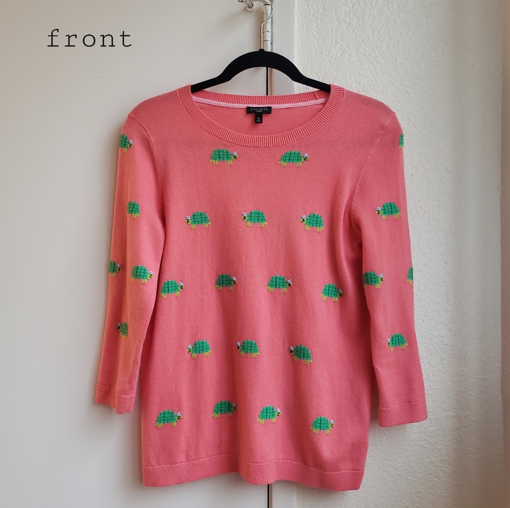Coral Turtle Sweater